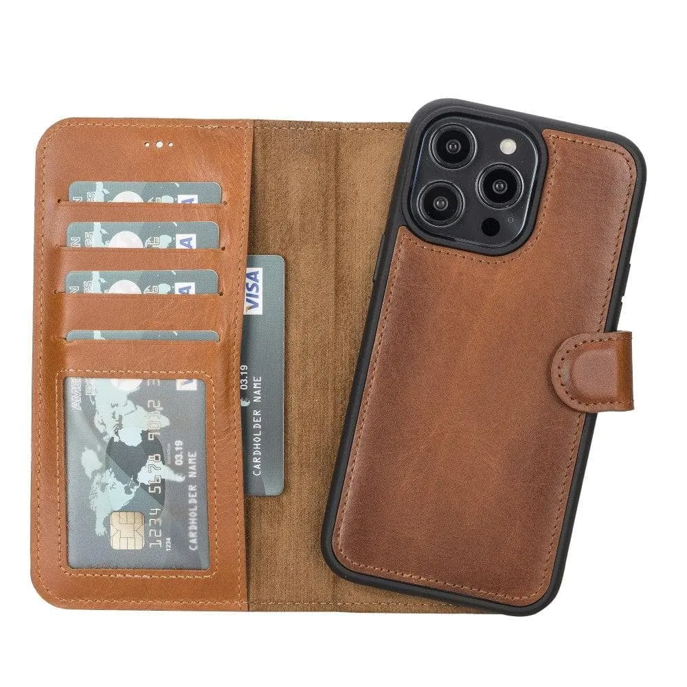 Magic Magnetic Detachable Leather Wallet Case for Apple iPhone 14 Series / MW Phone Case