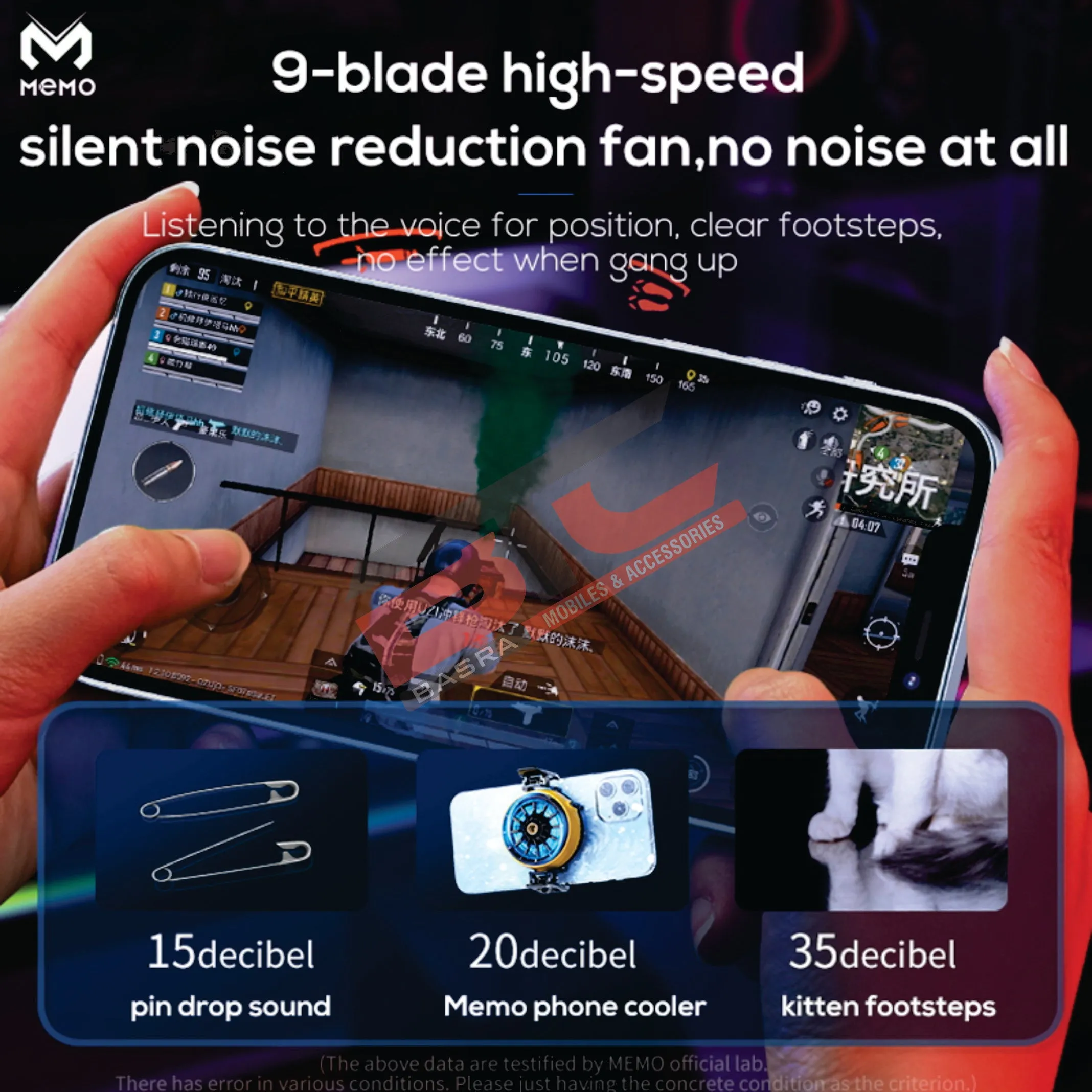 MEMO DLA6 Mobile Phone Radiator Phone Cooling Fan Case