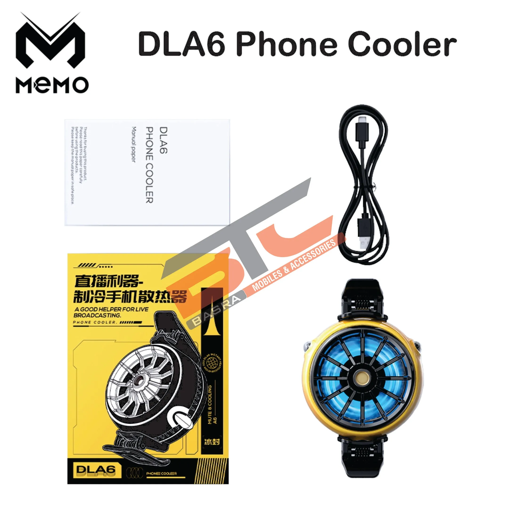 MEMO DLA6 Mobile Phone Radiator Phone Cooling Fan Case