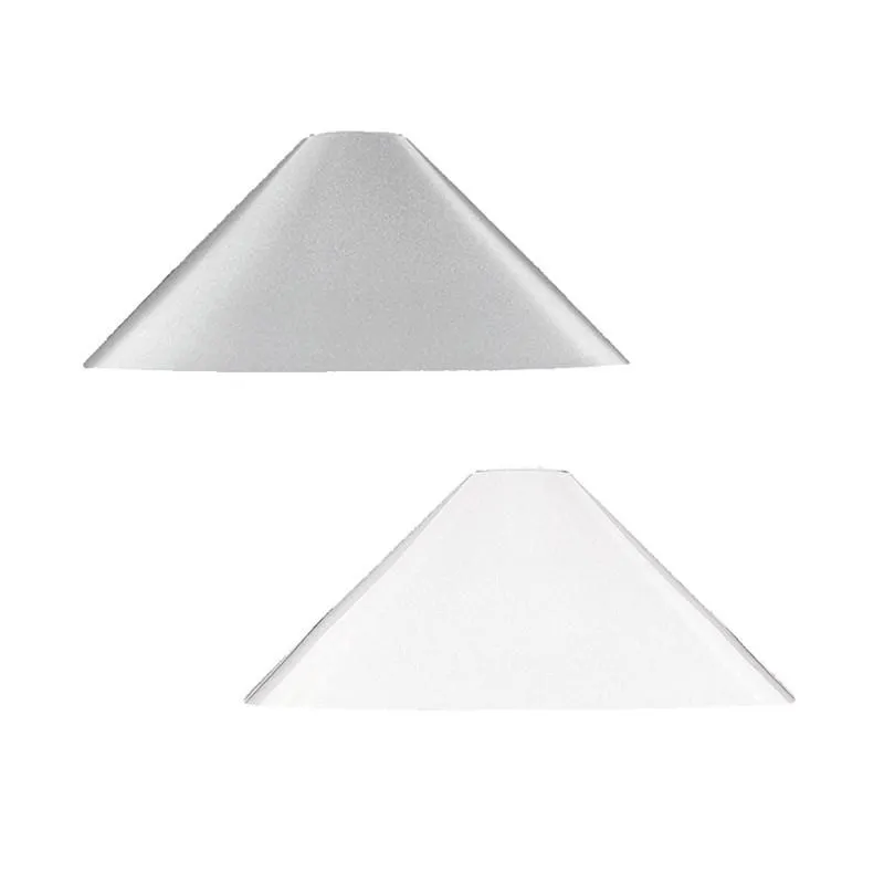 Metal Shade in Satin Chrome/White Superlux Lighting - MS190-SC, MS190-WH