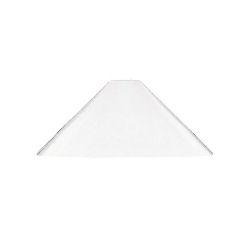 Metal Shade in Satin Chrome/White Superlux Lighting - MS190-SC, MS190-WH