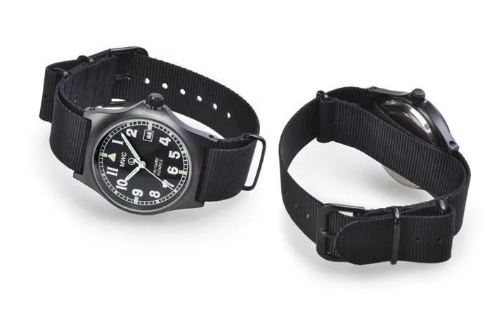 MWC G10LM European Pattern Military Watch in Covert Non Reflective Black PVD Steel