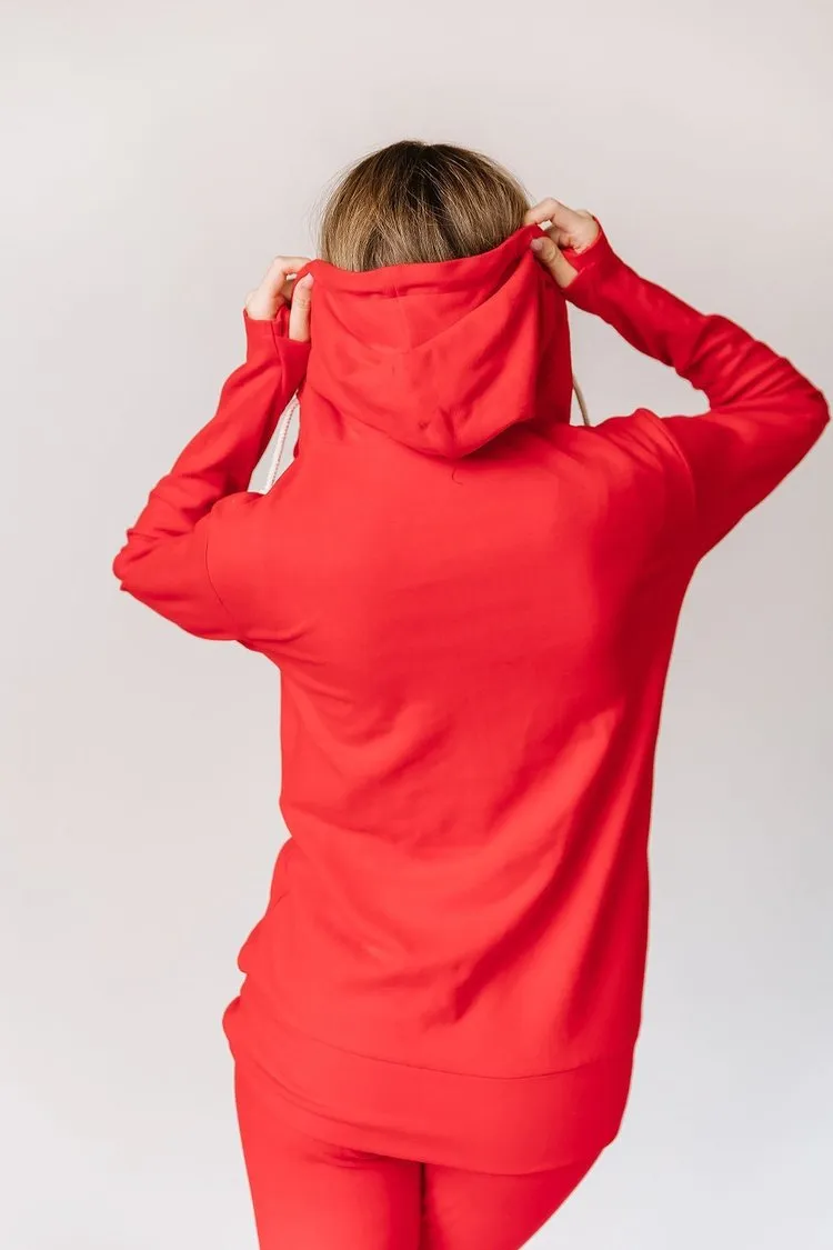 Performance Fleece HalfZip Hoodie - Candy Apple