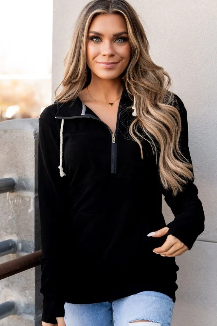 Performance Fleece HalfZip Hoodie - Poppy Seed