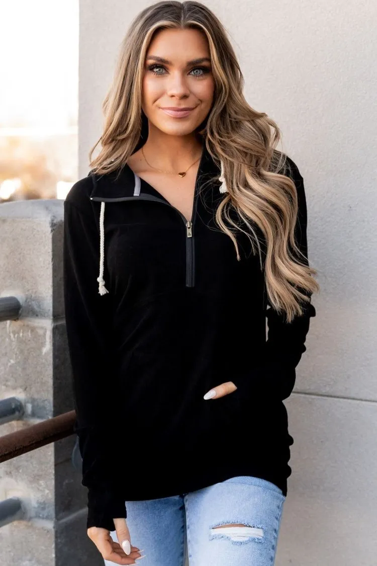 Performance Fleece HalfZip Hoodie - Poppy Seed