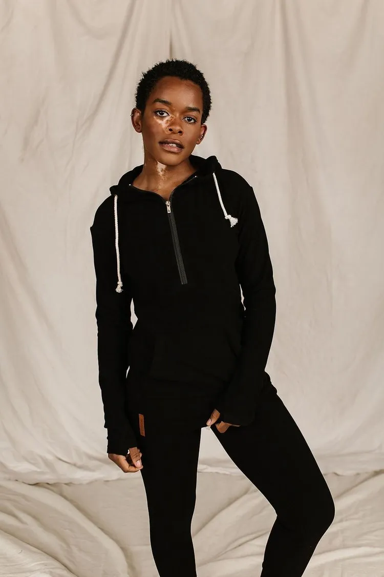 Performance Fleece HalfZip Hoodie - Poppy Seed