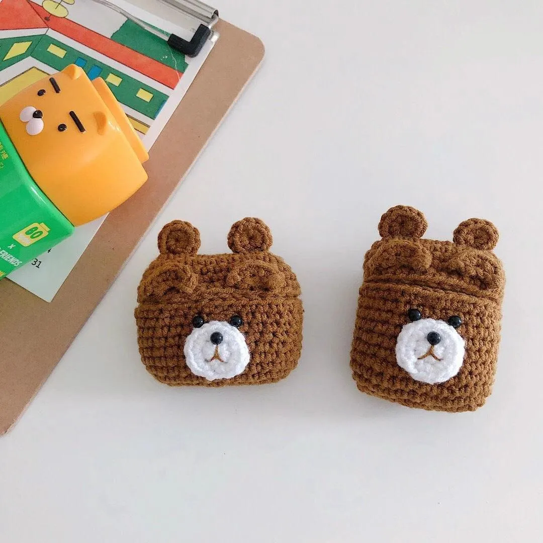 Plush Brown Bear Bluetooth Headset Case