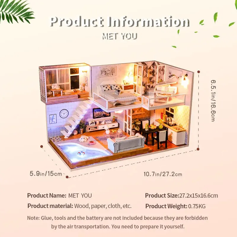 "Met You" Miniature Dollhouse Kit