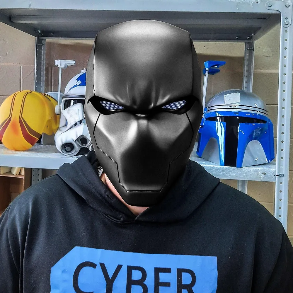 Red Hood - Black Helmet with LED lights