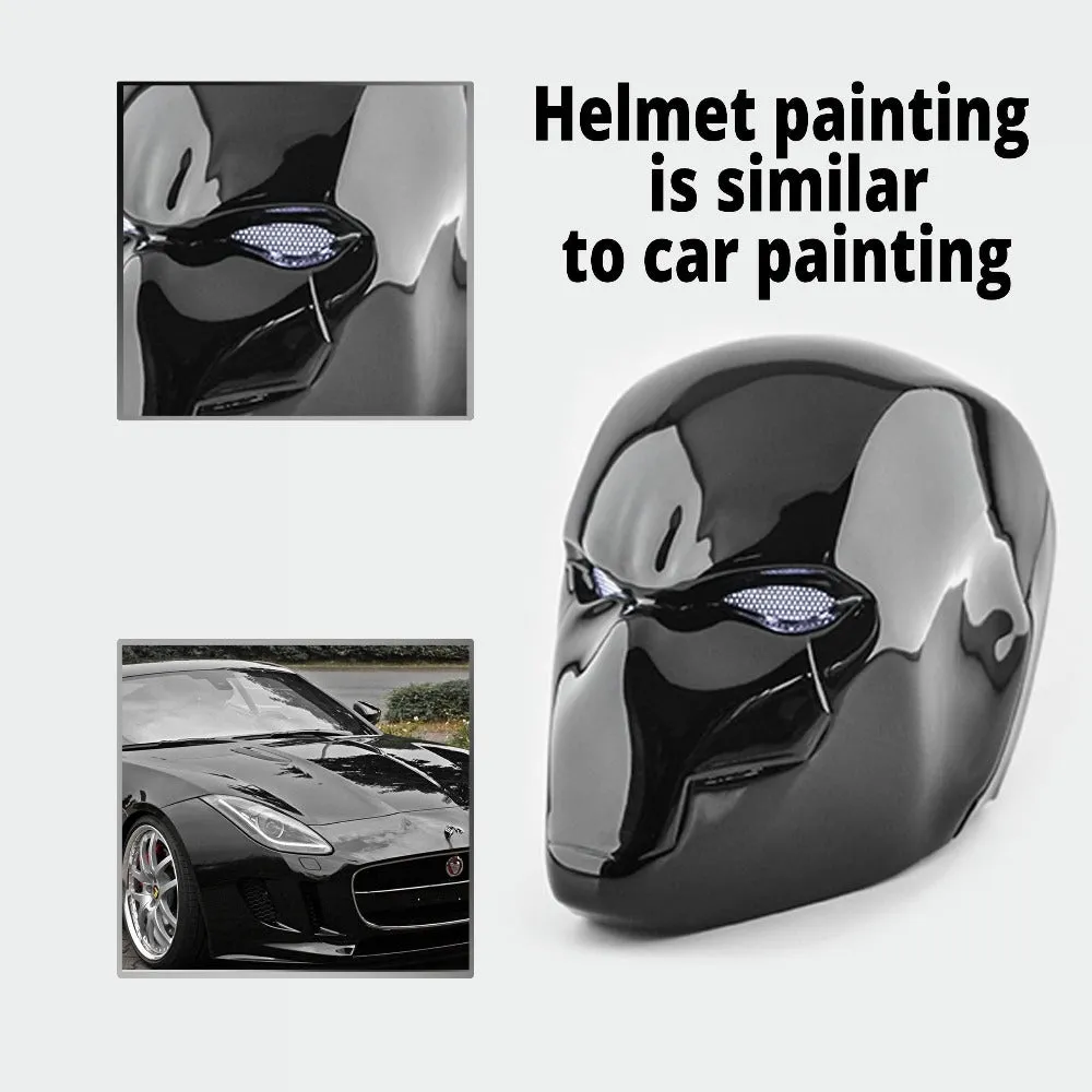 Red Hood - Black Helmet with LED lights