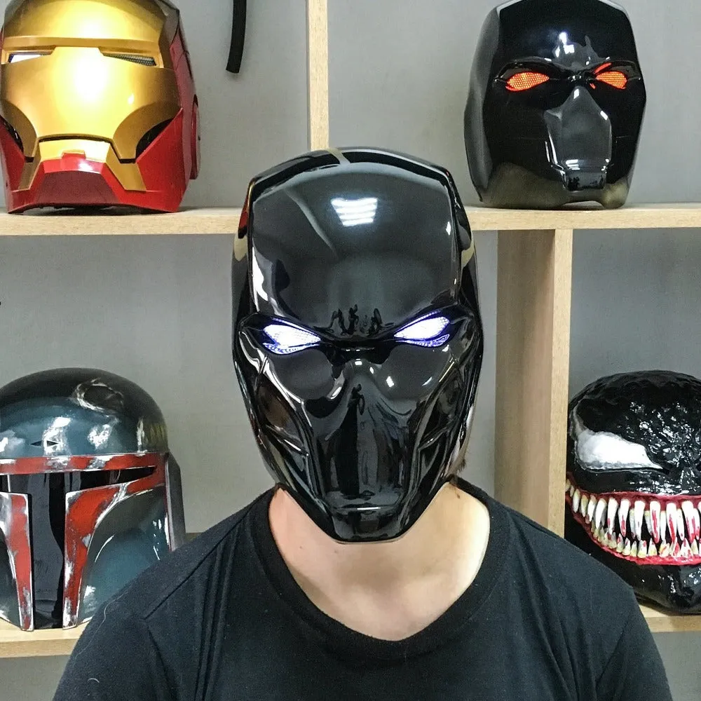Red Hood - Black Helmet with LED lights