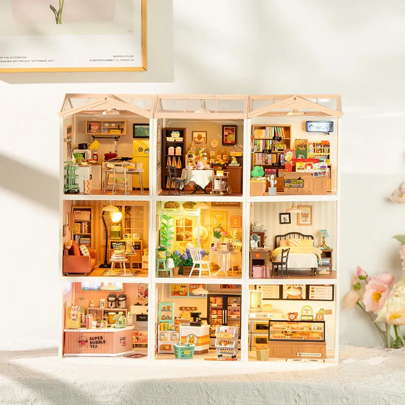 ROBOTIME DIY Miniature House | Blooming Tea Garden | Dollhouse Craft
