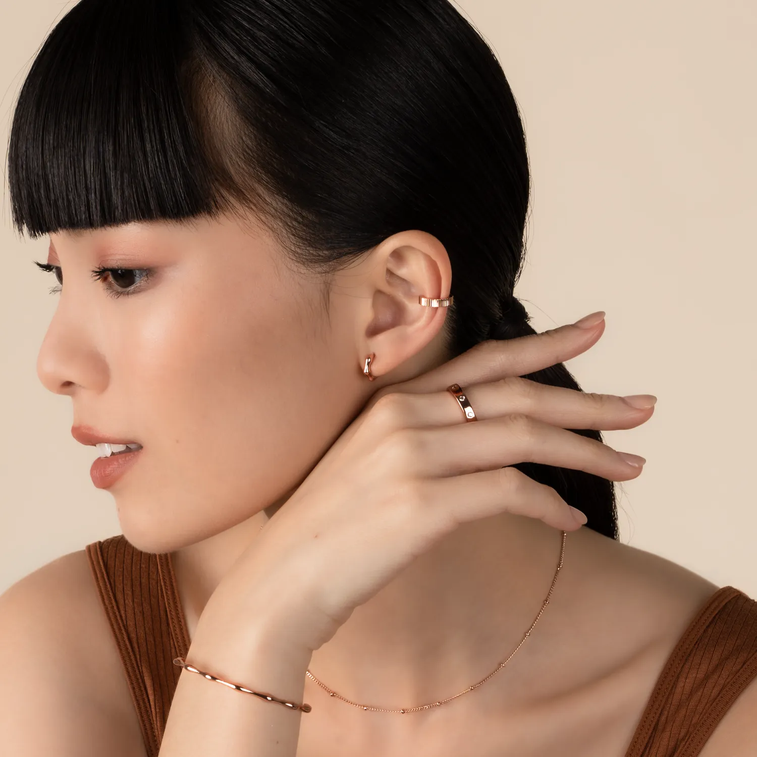 Rose Gold Logan Ear Cuff