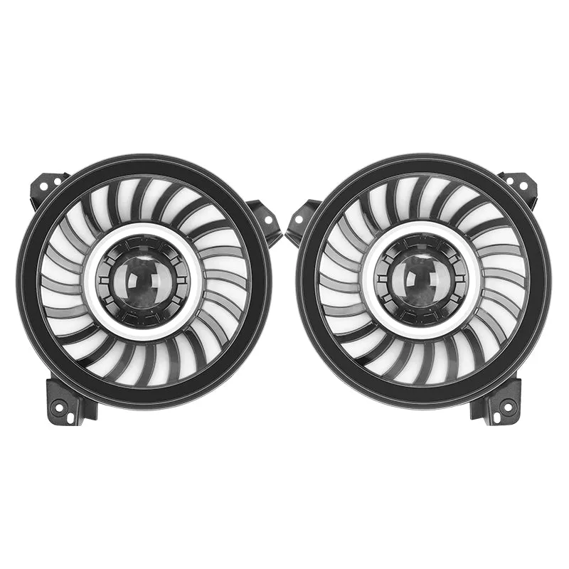 Sharingan LED RGB Halo Headlights for Jeep Wrangler JL JLU and Jeep Gladiator JT