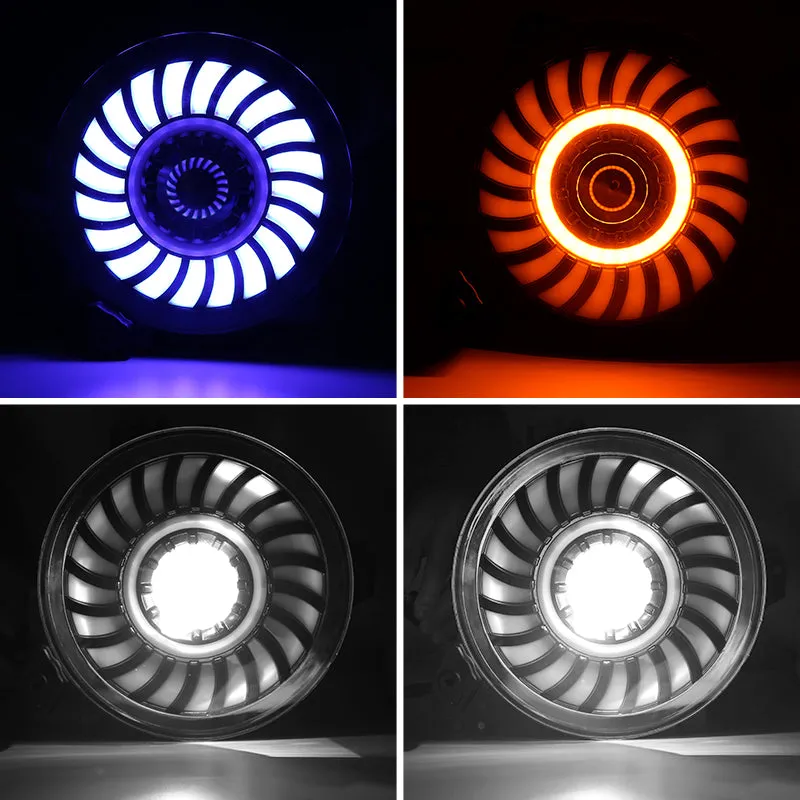 Sharingan LED RGB Halo Headlights for Jeep Wrangler JL JLU and Jeep Gladiator JT