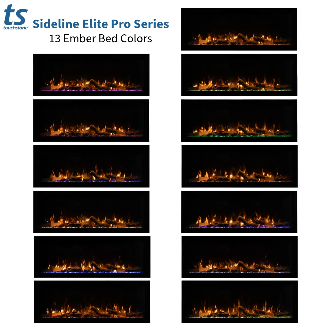 Sideline Elite Pro 60 Inch Smart Electric Fireplace with Encase Surround Mantel