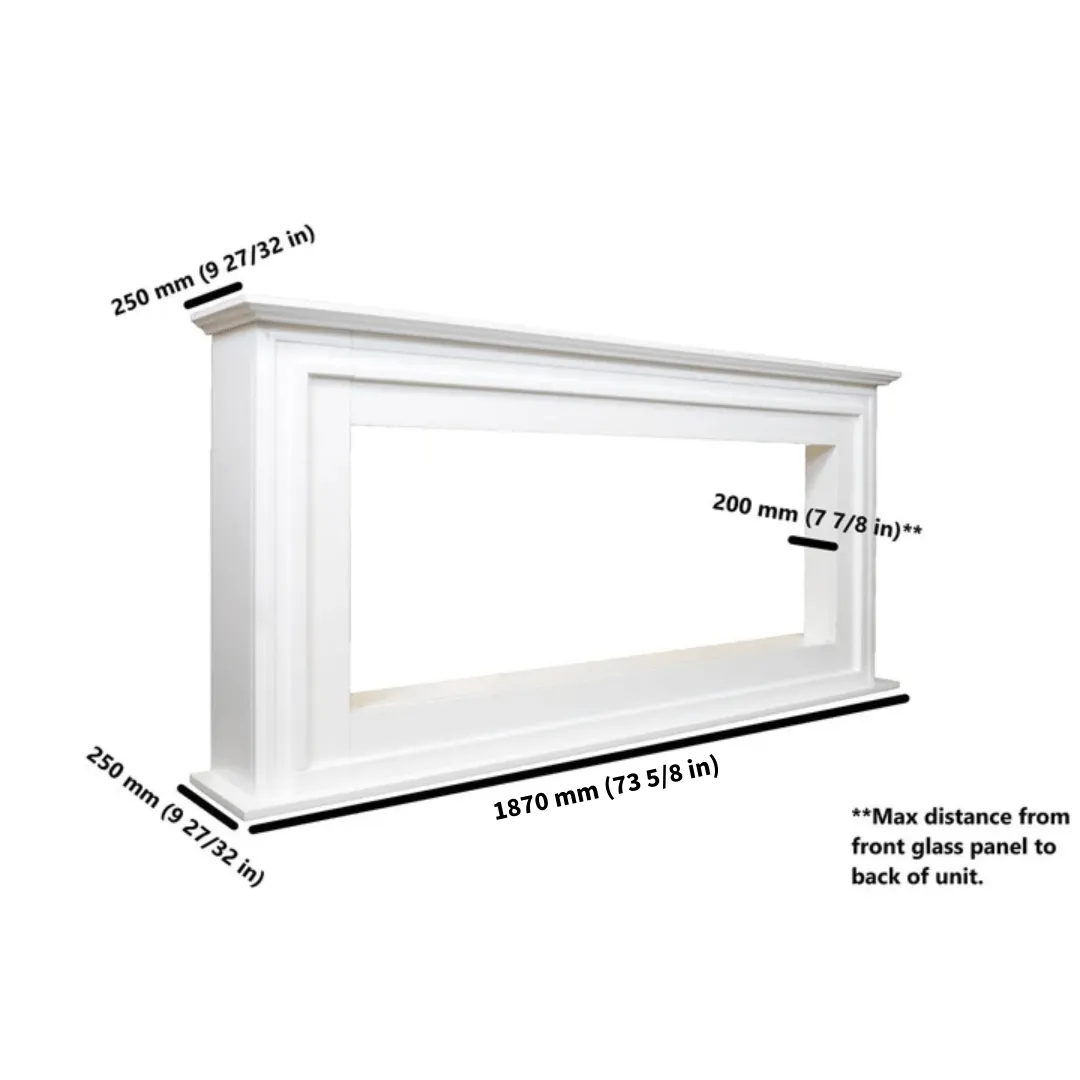 Sideline Elite Pro 60 Inch Smart Electric Fireplace with Encase Surround Mantel
