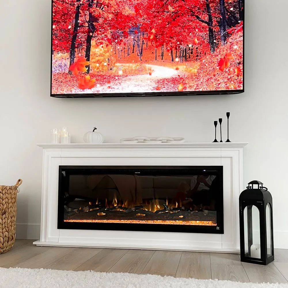 Sideline Elite Pro 60 Inch Smart Electric Fireplace with Encase Surround Mantel