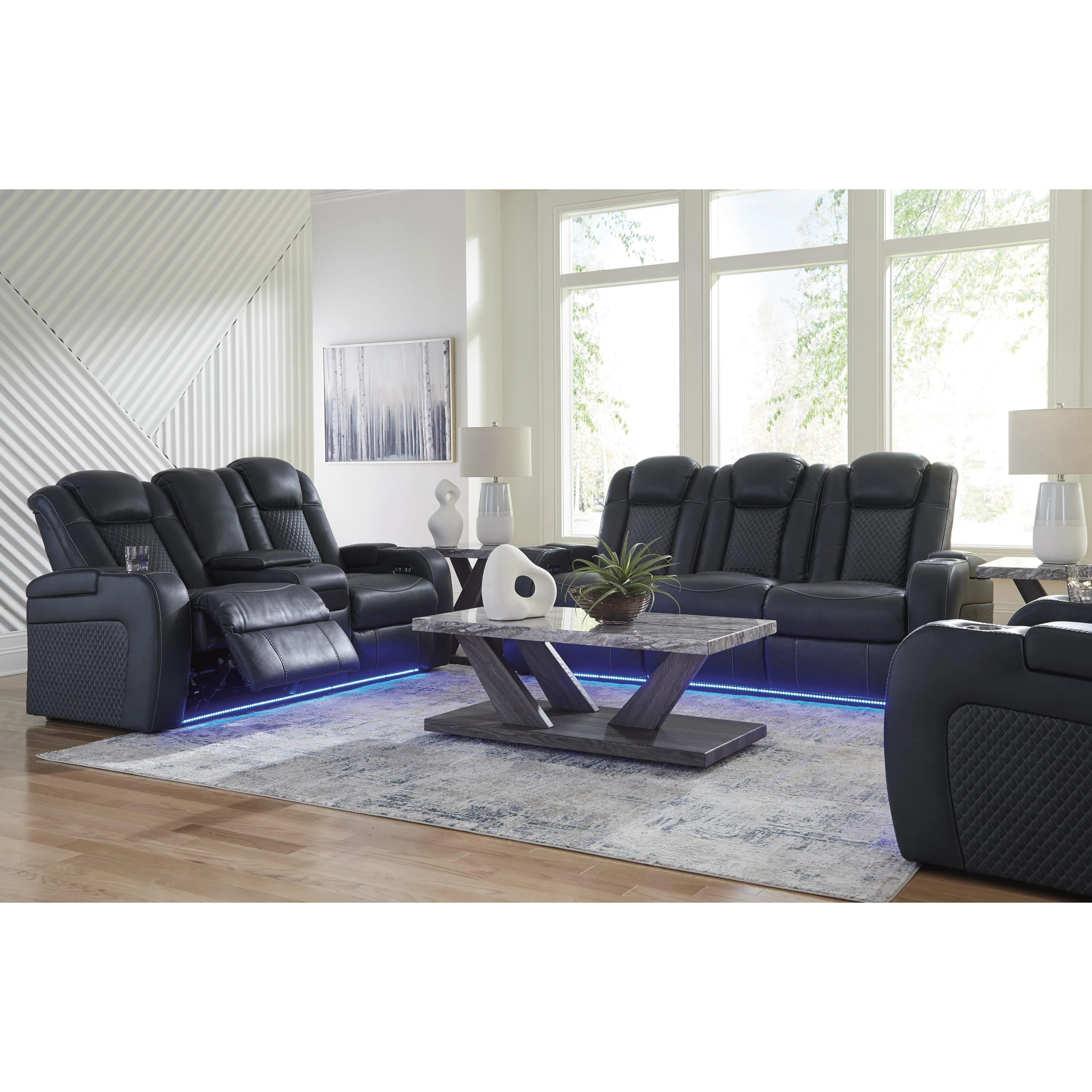 Signature Design by Ashley Fyne-Dyme Power Leather Look Recliner 3660313