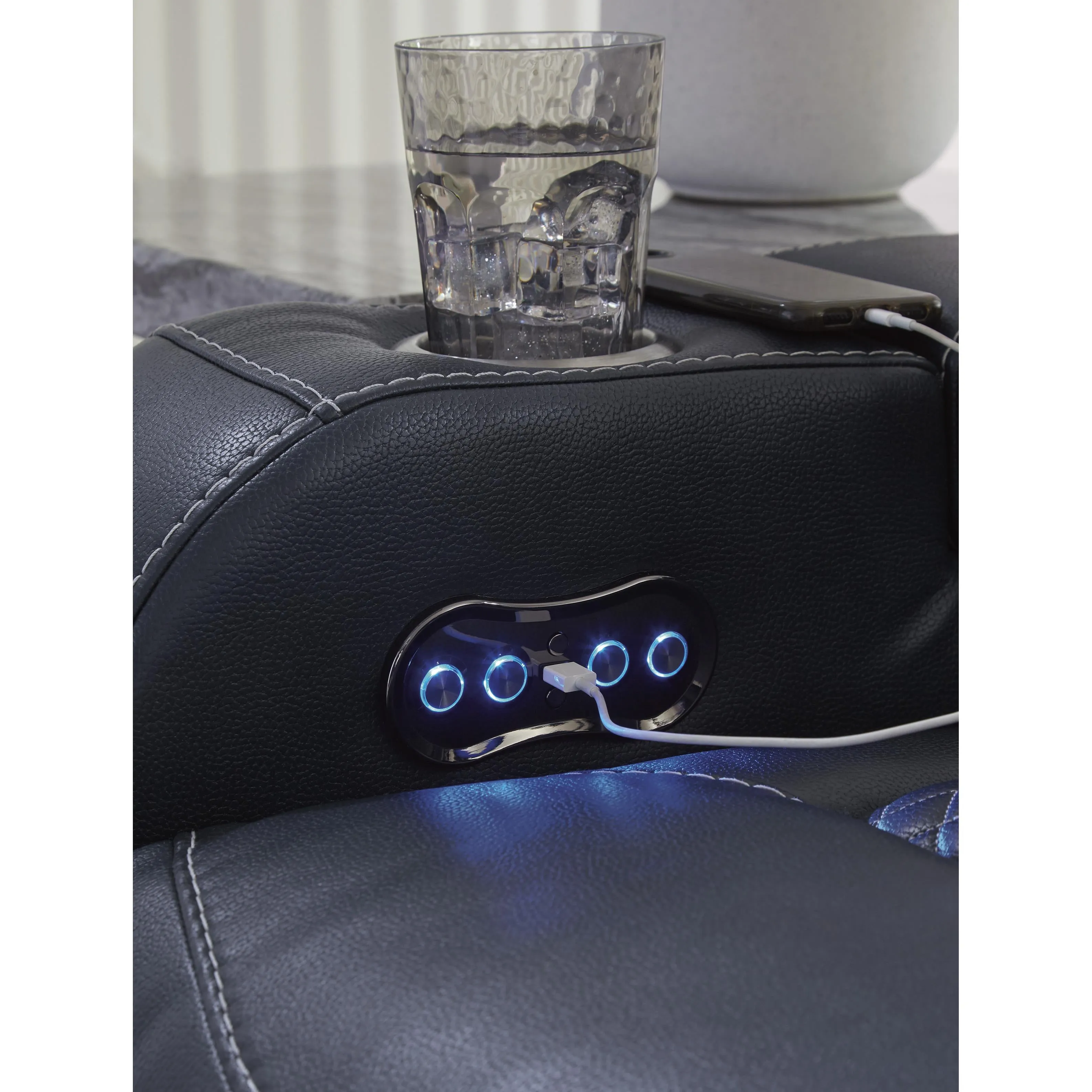 Signature Design by Ashley Fyne-Dyme Power Leather Look Recliner 3660313
