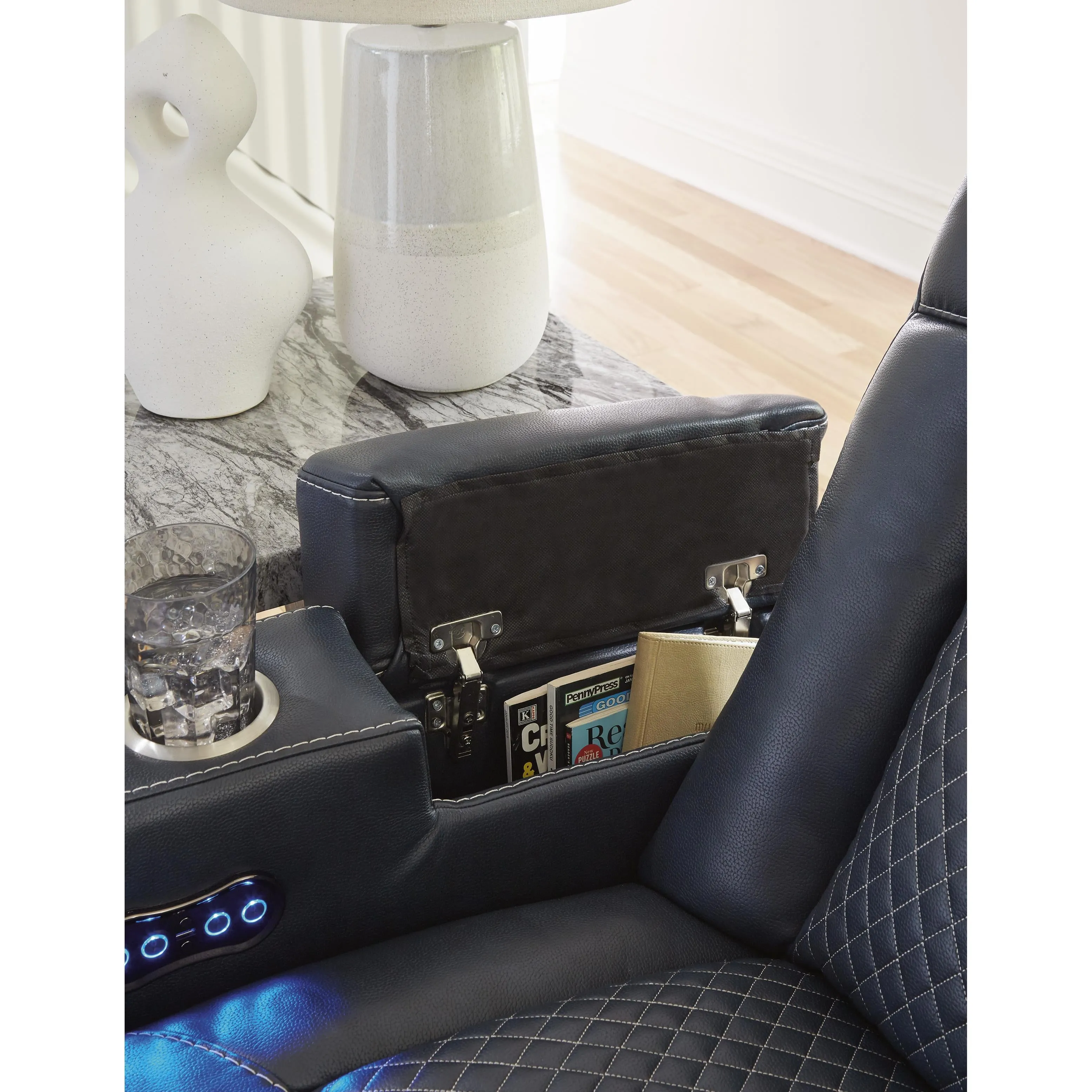 Signature Design by Ashley Fyne-Dyme Power Leather Look Recliner 3660313