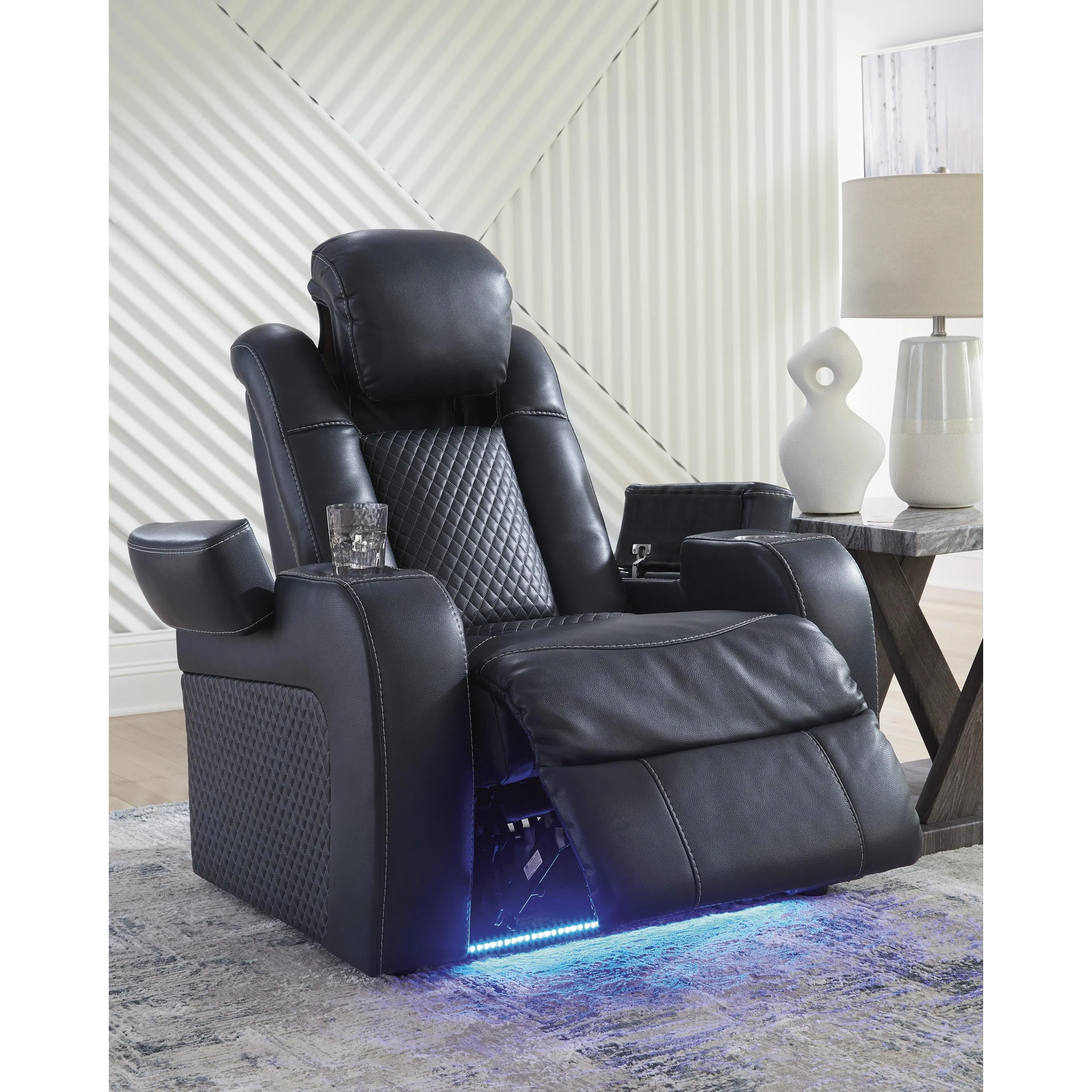 Signature Design by Ashley Fyne-Dyme Power Leather Look Recliner 3660313