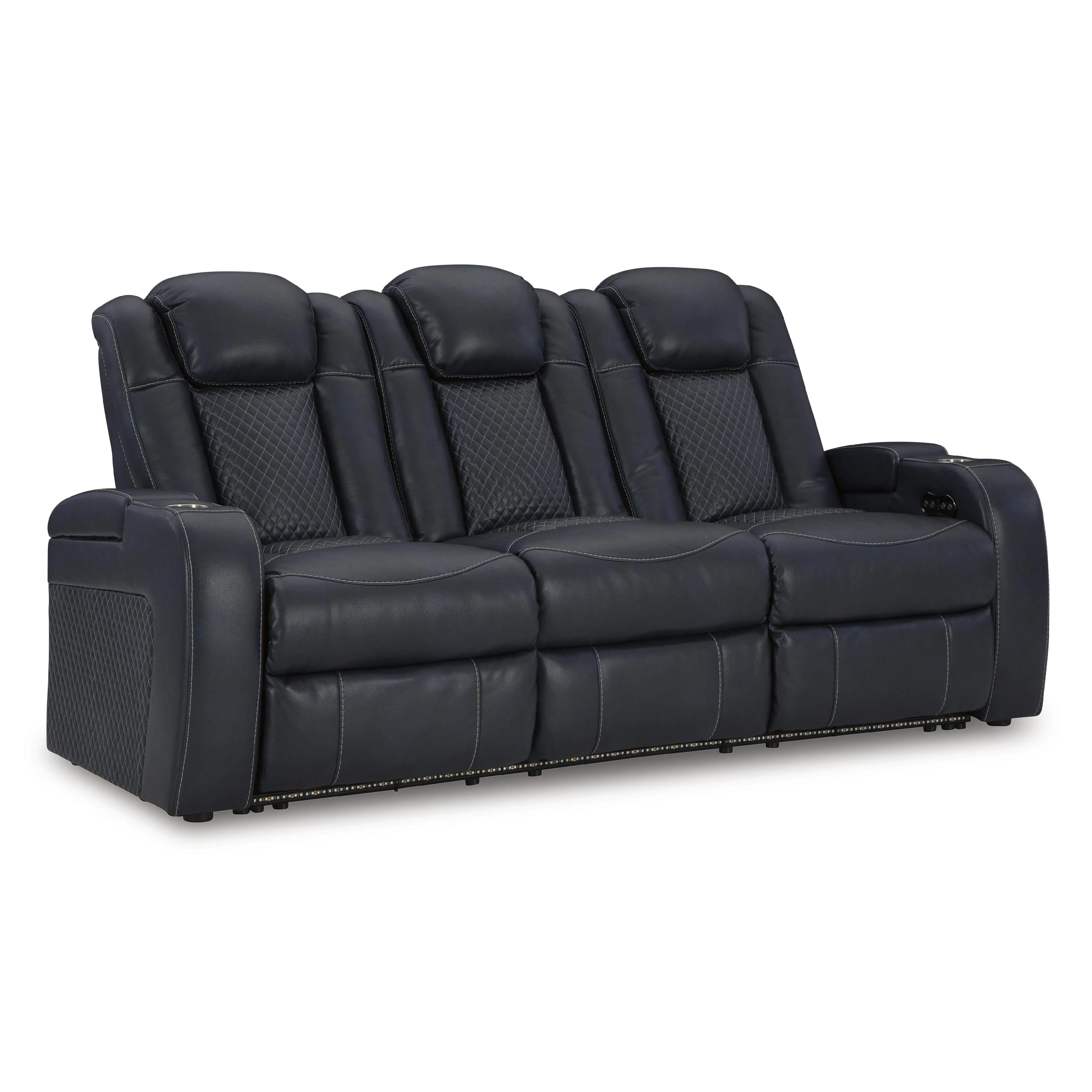 Signature Design by Ashley Fyne-Dyme Power Reclining Leather Look Sofa 3660315