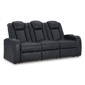 Signature Design by Ashley Fyne-Dyme Power Reclining Leather Look Sofa 3660315