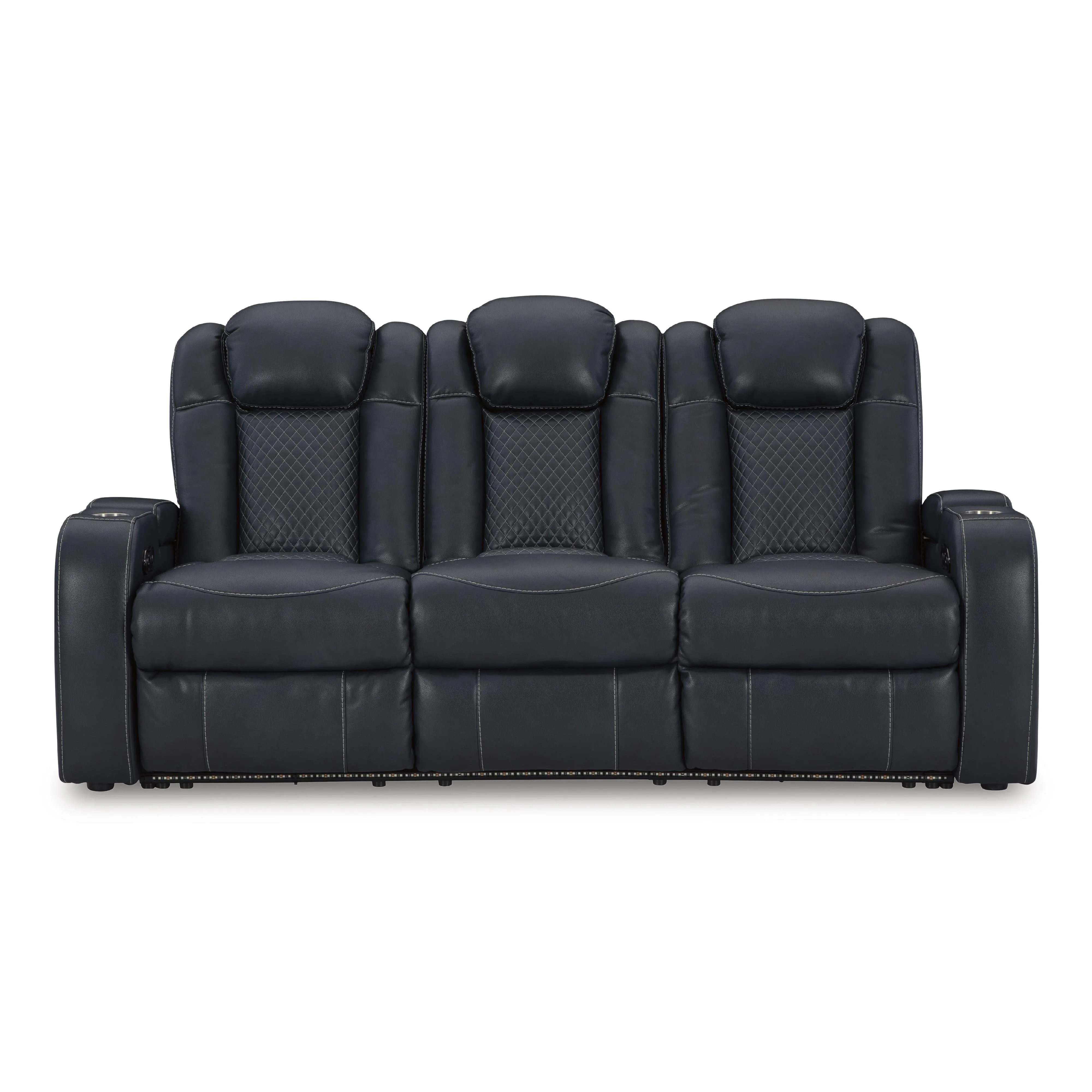 Signature Design by Ashley Fyne-Dyme Power Reclining Leather Look Sofa 3660315