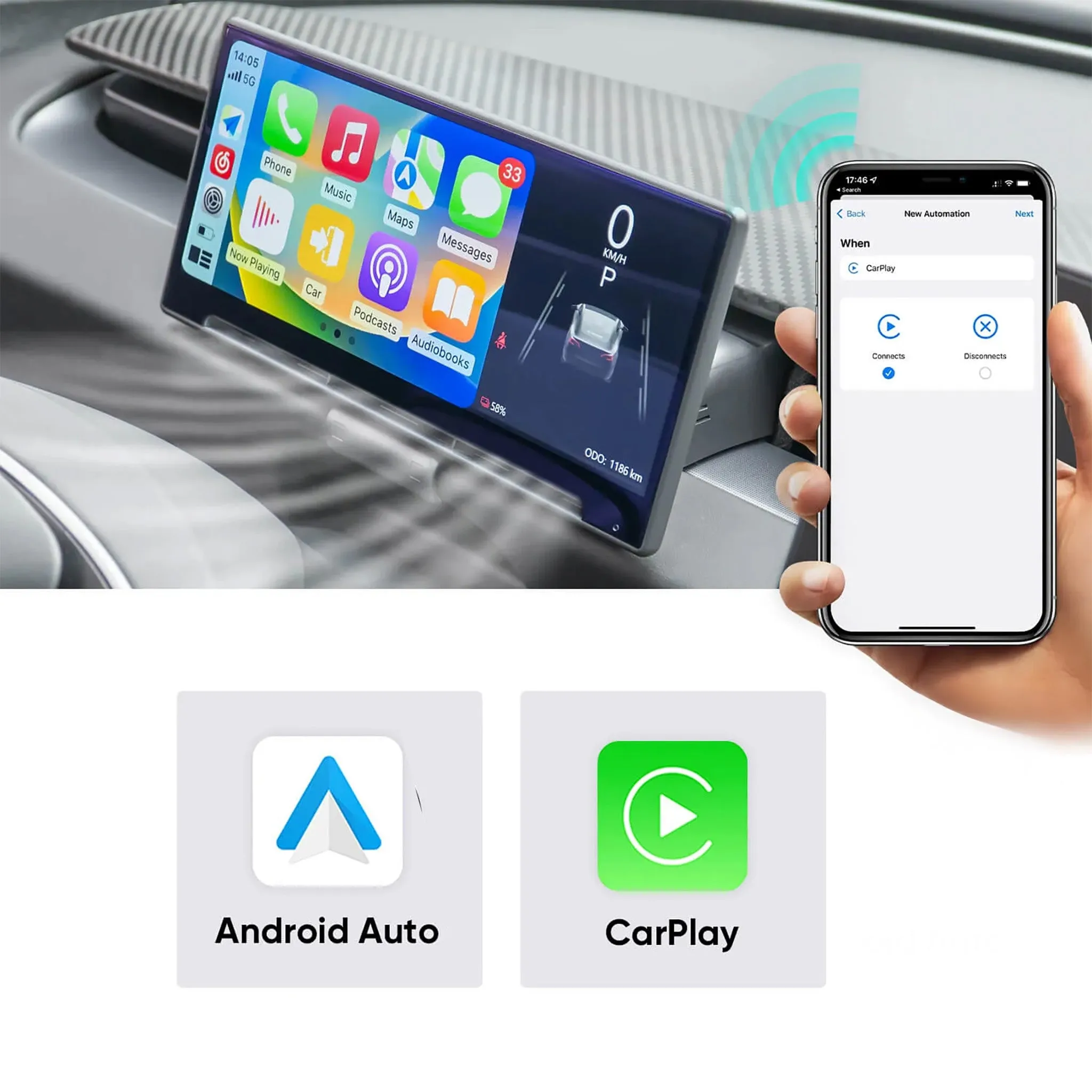 Tesla Model 3/Y & 2024  Model 3 Highland 8.9" Smart Screen Display – Wireless CarPlay, Android Auto, GPS & Real-Time Sync