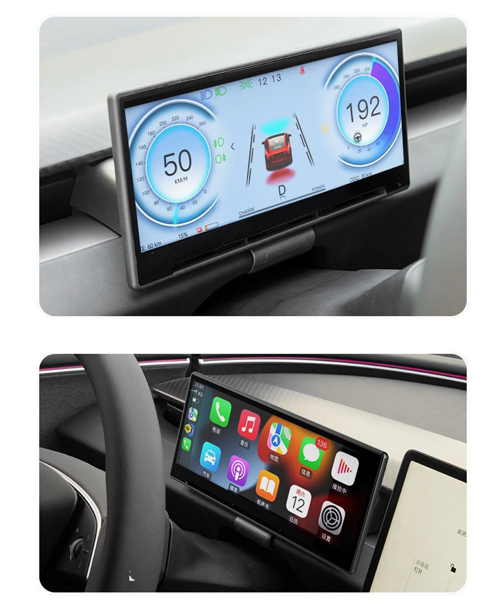 Tesla Model 3/Y & 2024  Model 3 Highland 8.9" Smart Screen Display – Wireless CarPlay, Android Auto, GPS & Real-Time Sync