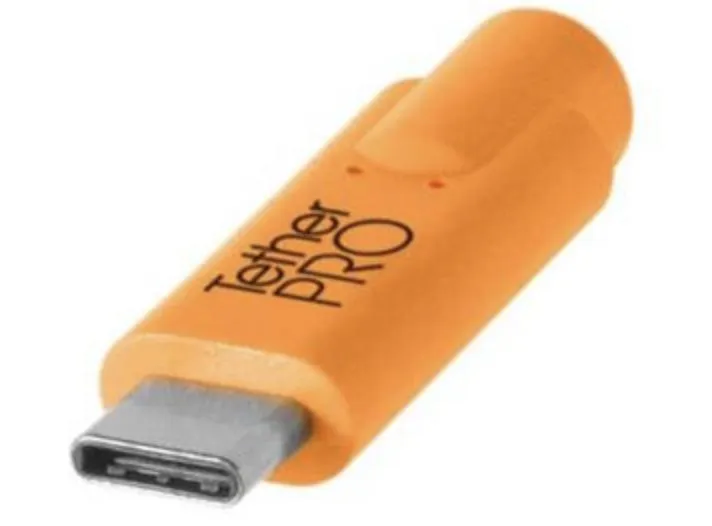 Tether Tools TetherPro USB Type-C Male to USB 3.0 Type-A Male Cable (15', Orange)