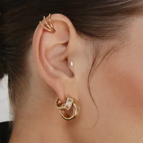 Triple Band Single Ear Cuff in Gold Triple Band Single Ear Cuff in Gold
