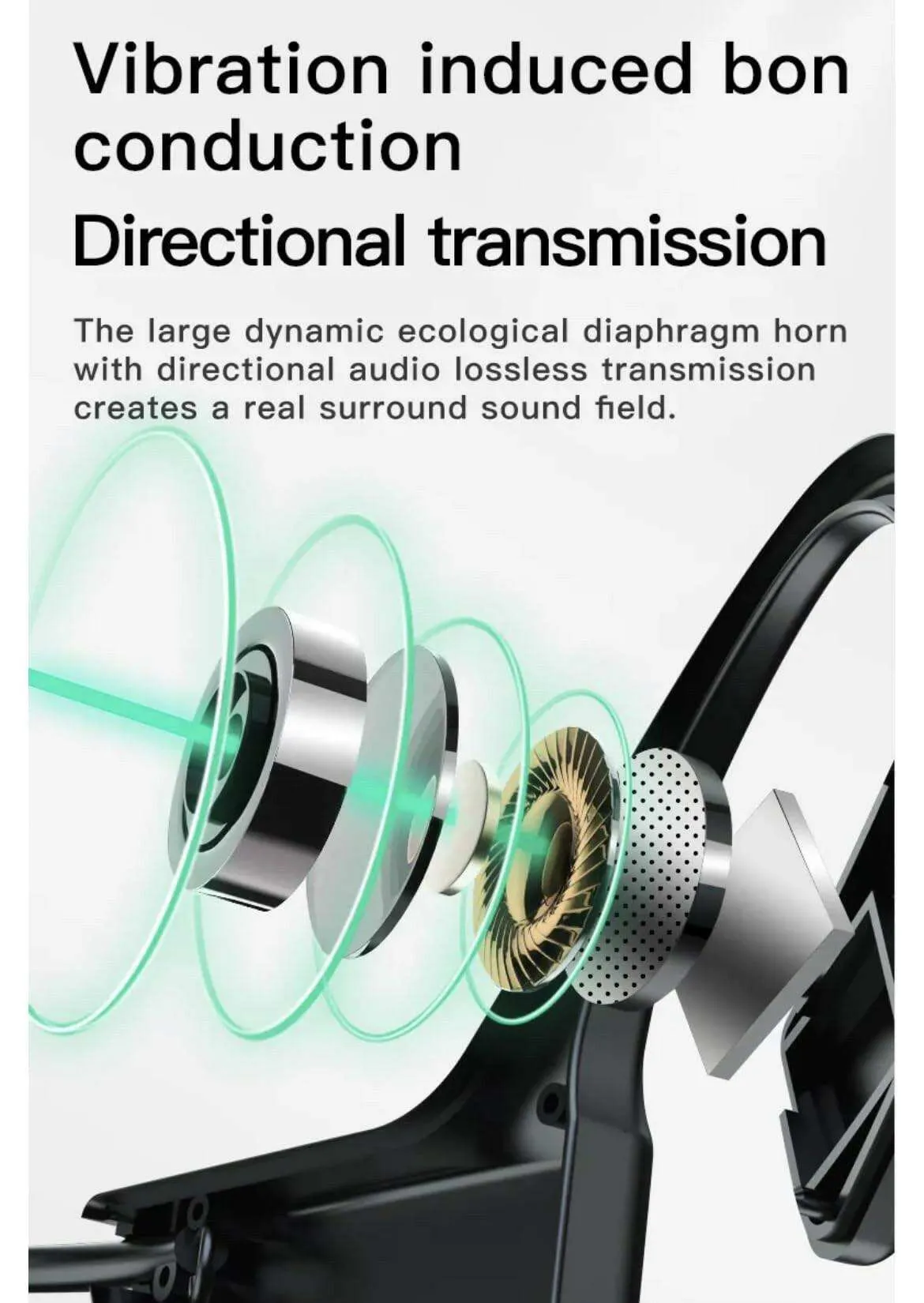 TUTT K08 Headphones with Bone Conduction Earphone Wireless Headset TWS Sports Waterproof Open Ear