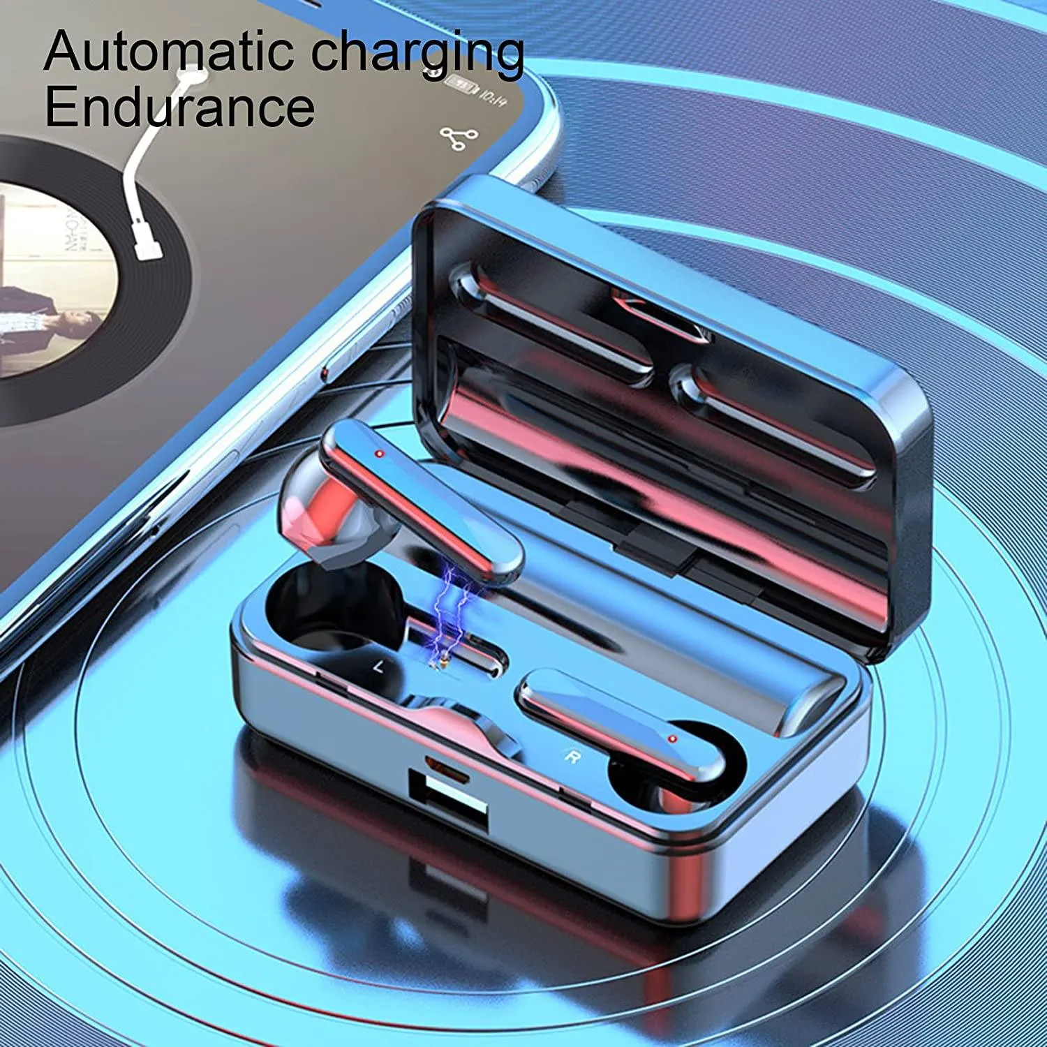 TWS Bluetooth 5.1 Earphones Mirror Screen Display