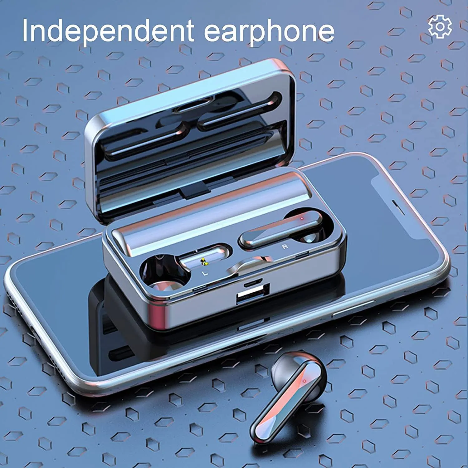 TWS Bluetooth 5.1 Earphones Mirror Screen Display