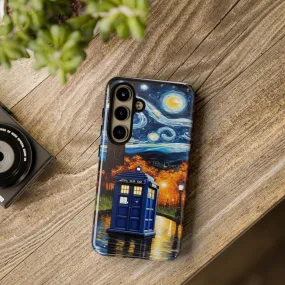 van goth tardis  phone case ,vincent van goth  and tardis  case , ,starry night  case,phone cover