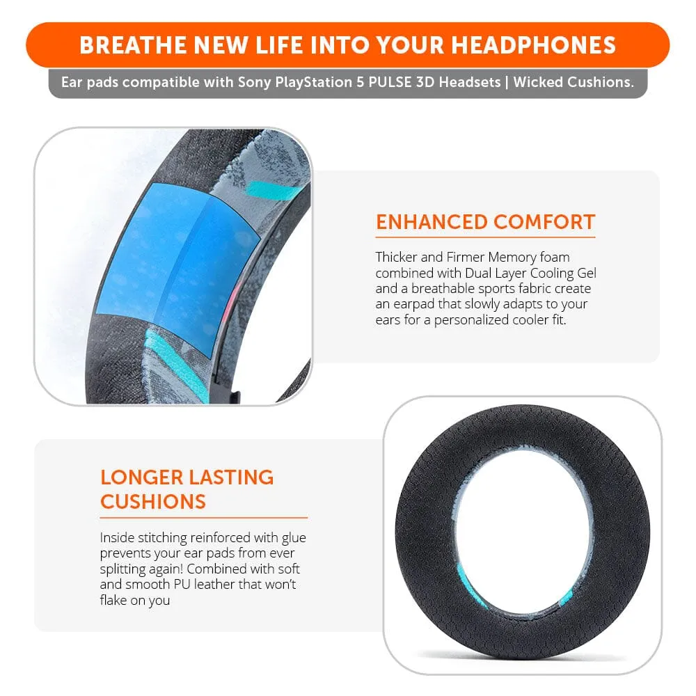 WC FreeZe Pulse 3D - Cooling Gel Earpads For PS5 Pulse 3D Headset