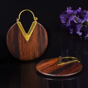 Wooden Disc Earrings