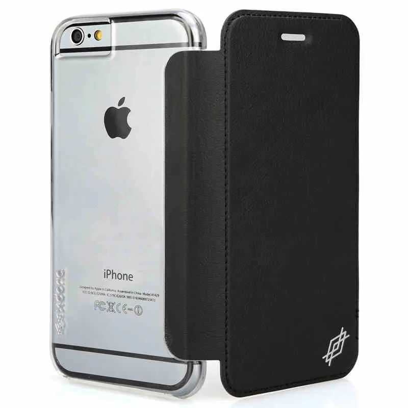 X-Doria Engage Folio Series Leather Cover Clear Back Wallet Case