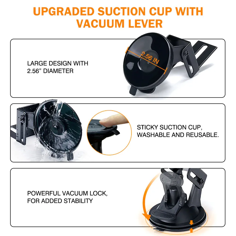 Xprite 21" Chaser Series Dual LED Visor Windshield Strobe Lights w/ Suction Cup Brackets - Blue/Red/White/Amber/Combo